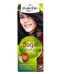 Palette Saç Boyası Kalıcı Doğal Renkler 4-0 Kahve