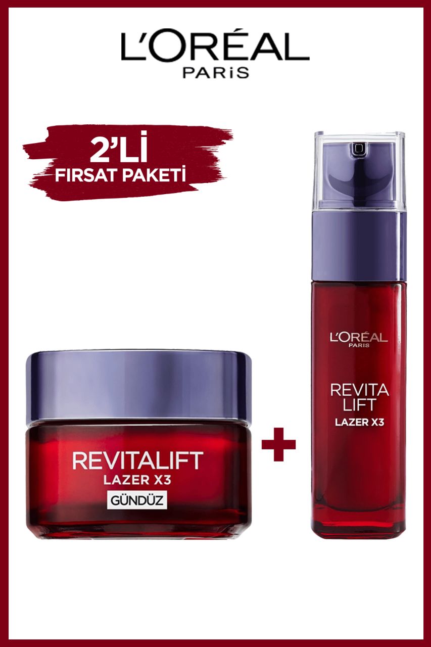 Revitalift Laser X3 Ailesi Cilt Serumu 30 ml+Gündüz Kremi 50 ml