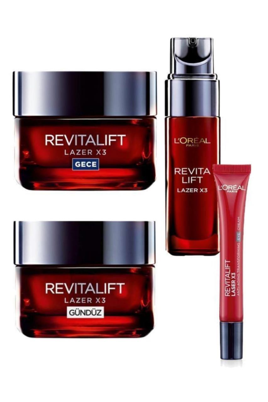 Revitalift Laser X3 4 Lü Cilt Bakım Seti(Gece+Gündüz+Göz Kremi+Serum)