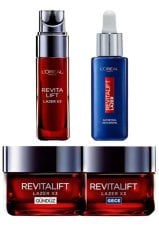 Revitalift Lazer X3 Yaşlanma Karşıtı 4 Lü Cilt Bakım Seti Gece Bakım+Gündüz Bakım Set