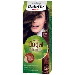 Palette Saç Boyası Kalıcı Doğal Renkler 5-0 Açık Kahve