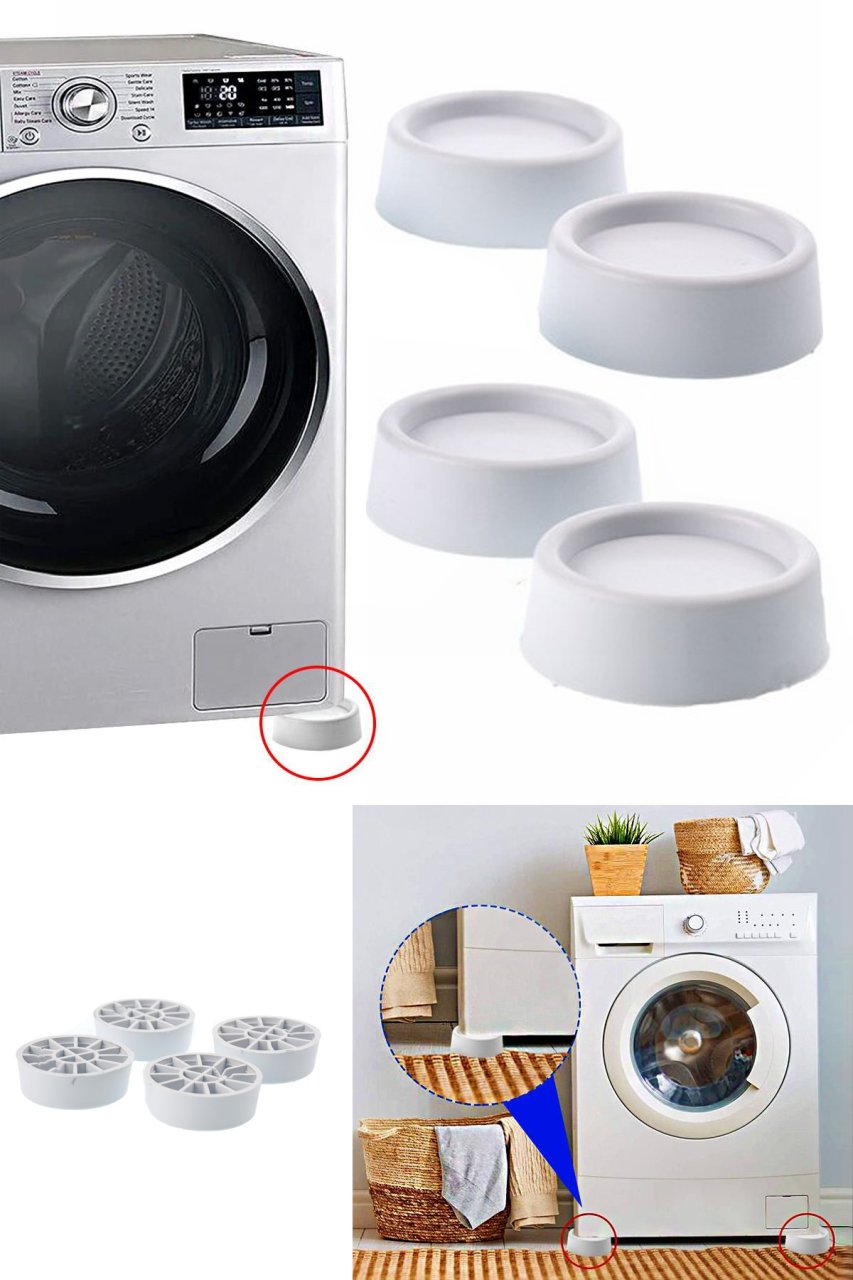 Çamaşır Makinesi Titreşim ve Gürültü Önleyici Kauçuk Ayak 4 Adet