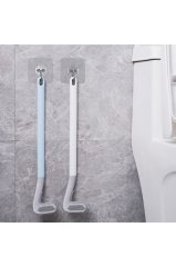 Ergonomik Tasarımlı Silikon Banyo Tuvalet Klozet Temizleme Fırçası ve Askılı