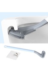 Ergonomik Tasarımlı Silikon Banyo Tuvalet Klozet Temizleme Fırçası ve Askılı