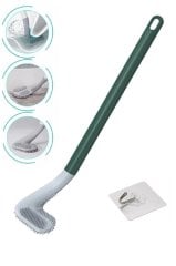 Ergonomik Tasarımlı Silikon Banyo Tuvalet Klozet Temizleme Fırçası ve Askılı
