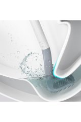 Ergonomik Tasarımlı Silikon Banyo Tuvalet Klozet Temizleme Fırçası ve Askılı