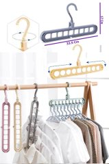 3 Adet Sihirli Dolap İçi Düzenleyici Askı 3lü Elbise Askısı