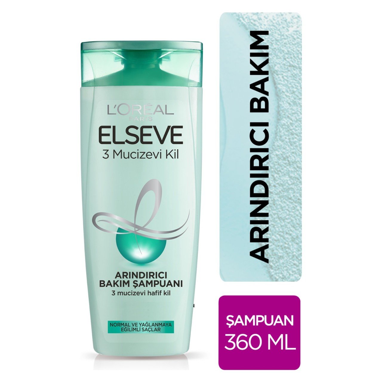 L'Oréal Paris Elseve 3 Mucizevi Kil Ağırlaştırmayan Şampuan  360 ml