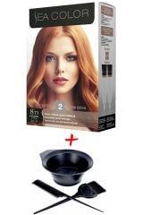Sea Color Krem Saç Boyası 8.73 Karamel 2 Tüplü Set + Boyama Seti