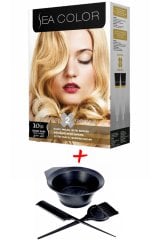 Sea Color Krem Saç Boyası 10.0 Sedef Sarı 2 Tüplü Set + Boyama Seti