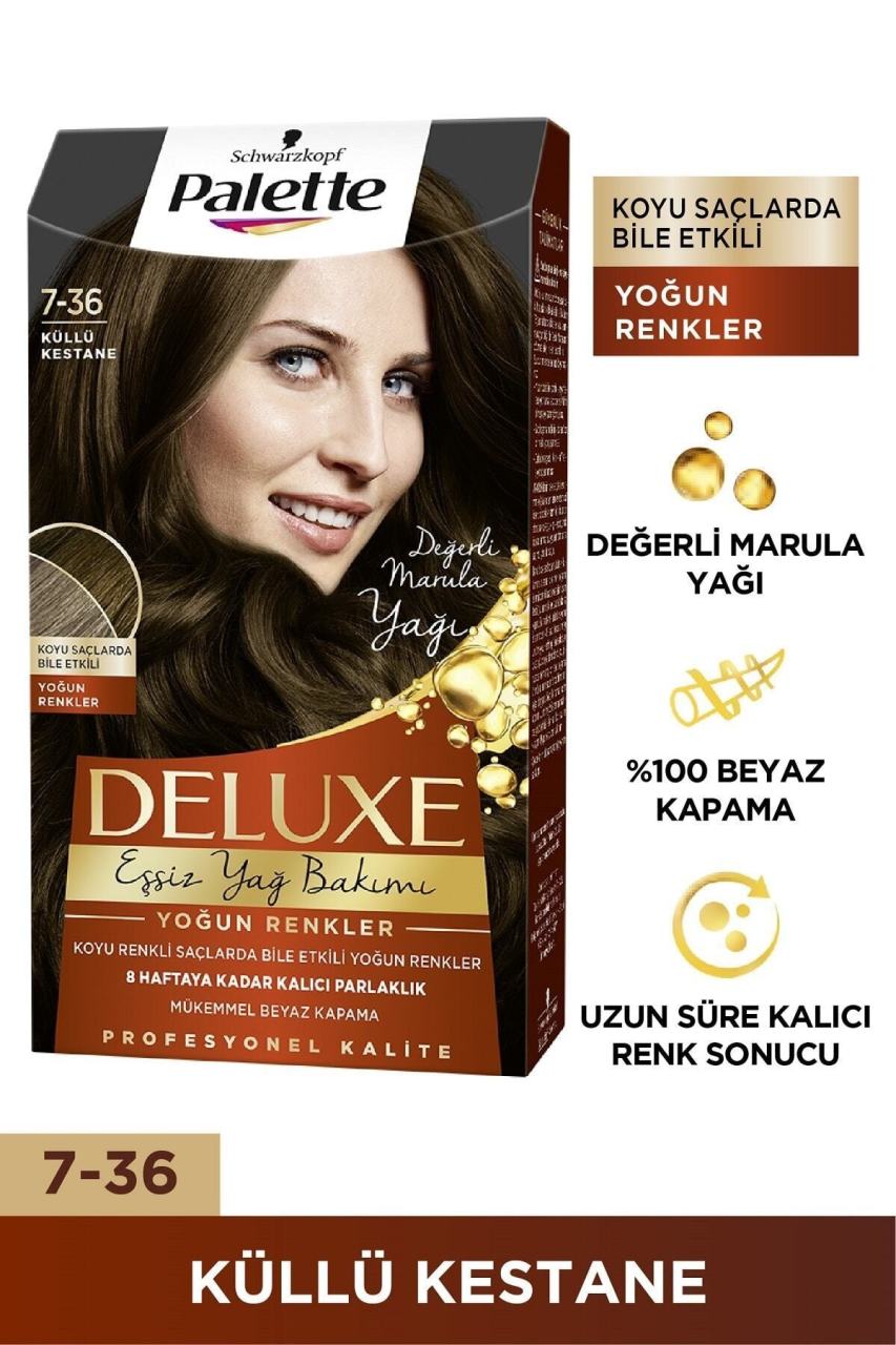 Palette Deluxe Yoğun Renkler 7-36 Küllü Kestane