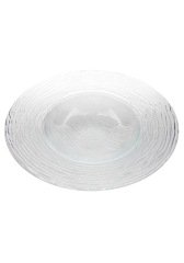 Cam Çukur Makarna Sunum Tabağı - 32cm Desenli