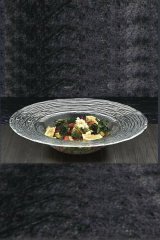 Cam Çukur Makarna Sunum Tabağı - 32cm Desenli