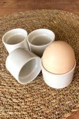 Porselen 4'lü Yumurtalık Fırına, Mikrodalgaya ve Şoka Dayanıklı