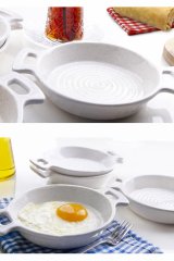 2 Adet Seramik Kulplu Meze Sahan Tabağı 15cm