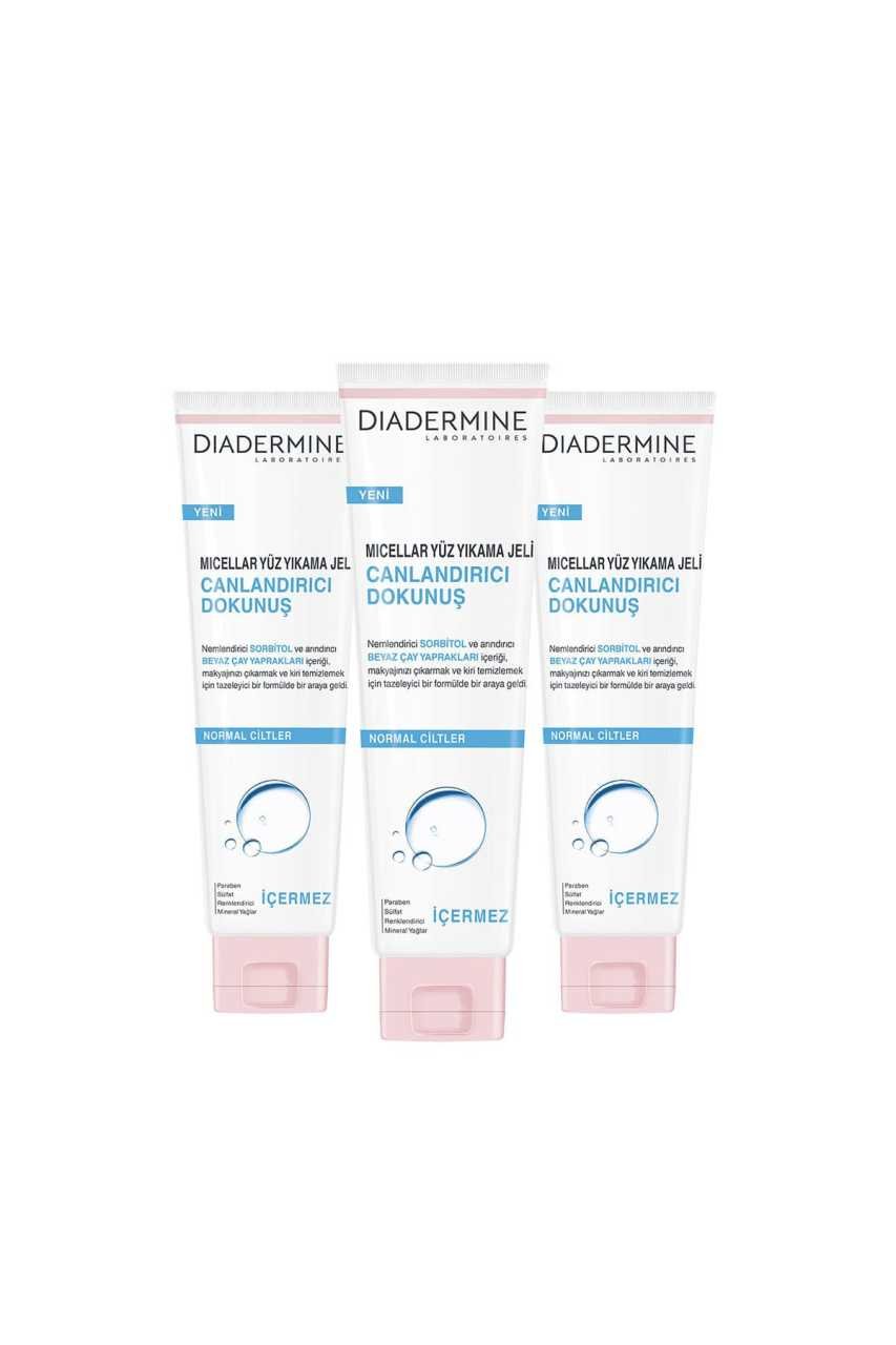 Diadermine Micellar Yüz Yıkama Jeli Canlandırıcı 150 ml X 3 Adet