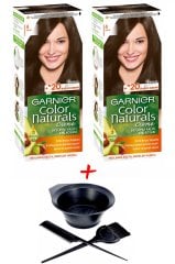 Garnier Color Naturals 4 Kahve Saç Boyası + Saç Boyama Seti