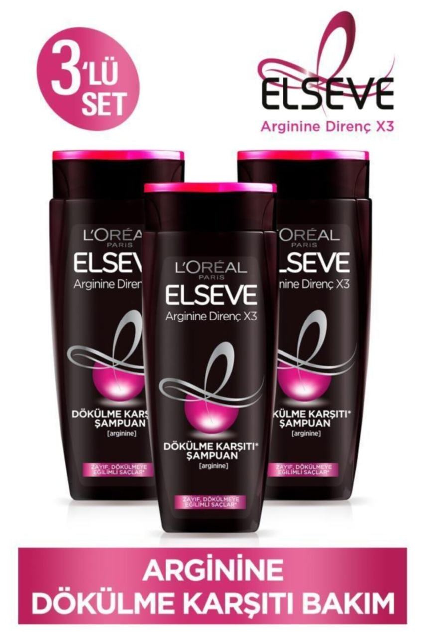 Elseve Arginine Direnç X3 Dökülme Karşıtı Şampuan 450ml X 3 Adet