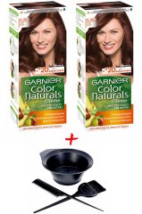 Garnier Color Naturals 5.25 Sıcak Kahve Saç Boyası + Saç Boyama Seti