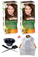 Garnier Color Naturals Krem Saç Boyası 5 Açık Kahve + Saç Boyama Önlüğü + Saç Boyama Seti