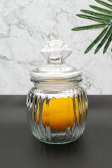 Vakum Kapaklı Cam Kavanoz Saklama Kabı 500gr Baharatlık Berlian Küçük