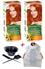 Garnier Color Naturals Saç Boyası 7.40 Sultan Bakırı + Saç Boyama Önlüğü + Saç Boyama Seti
