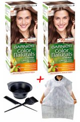 Garnier Color Naturals 6N Doğal Koyu Kumral Saç Boya + Saç Boyama Önlüğü + Saç Boyama Seti