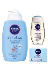Nivea Baby Şampuan 750ML&Bebek Yağı&Kremli Sabun Seti