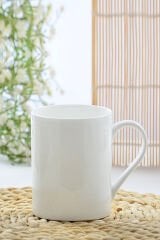 4'lü Porselen Kupa Seti 250ml Beyaz Sade