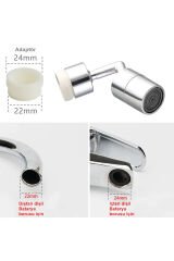 720 Derece Dönebilen Oynar Baslikli Tasarruflu Musluk Ucu Basliği Hareketli Musluk