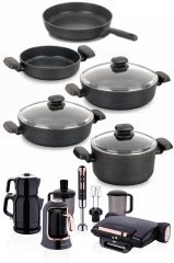 Korkmaz Deluxe 14 Parça Elektro Set + Ornella Tencere 8 Parça Set A1826, A1341, A1843, A1348, A1344, A1844