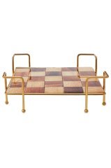 Sunumluk Check Kare Tepsi Kurabiyelik Desenli 22 Cm