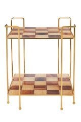 Sunumluk Check Kare 2 Katlı Kurabiyelik Desenli 22 Cm