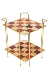 Sunumluk Check Kare 2 Katlı Kurabiyelik Desenli 22 Cm