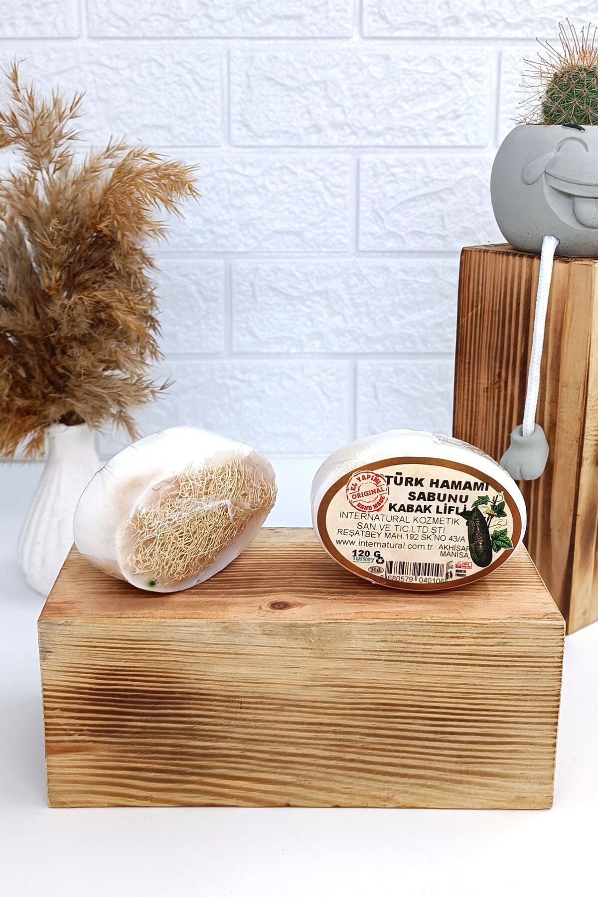 Doğal Sabun Kabak Lifli Türk Hamamı Sabunu 2x120gr 2 Adet (toplam 240gr)