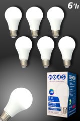 Noas 9w E27 Led Ampul Beyaz Işık 6'lı Set
