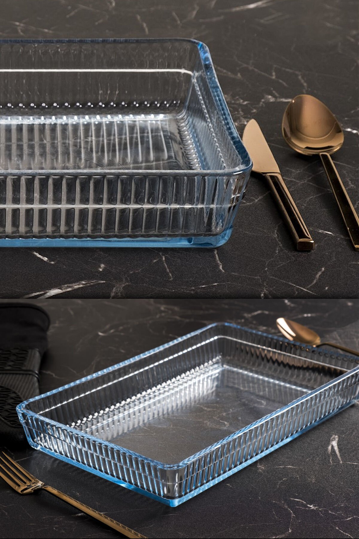 Borcap Dikdörtgen Isıya Dayanıklı Tepsi Optik 2460cc