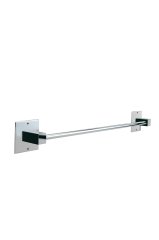 Yapışkanlı Uzun Banyo Duvar Askısı Metal Kare Havluluk Krom 40 cm