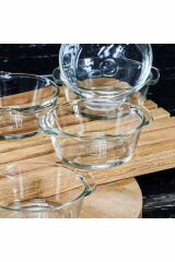 Kulplu Sosluk Çerezlik Reçellik Yuvarlak Kase Kahvaltılık 6 Adet 100cc