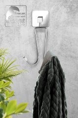 Duvar Askısı Ikili Havluluk Askı Krom Yapışkanlı Paslanmaz Metal