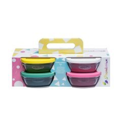Paşabahçe Pudding 4'lü Kapaklı Saklama Kabı 96840
