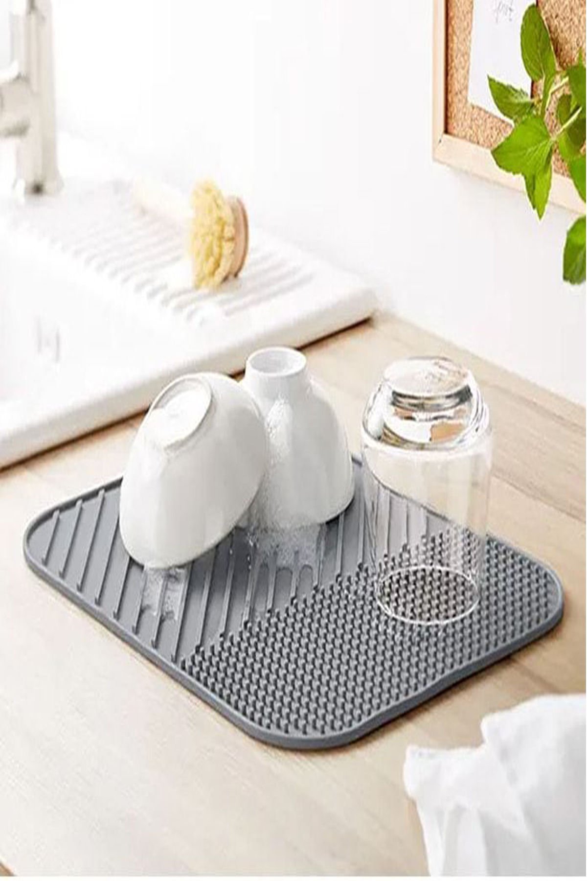 Silikon Bulaşık Matı Bulaşık Kurutma Matı 25x34 Cm