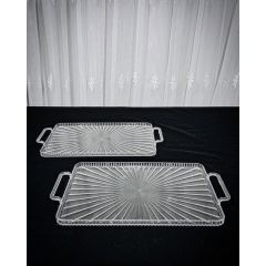 Kahve Sunumluk Tepsi Dikdörtgen Model 2'li Tepsi