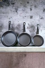 3'lü Teflon Tava Seti 16-20-24 cm Siyah Teflon