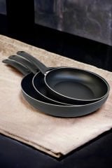 3'lü Teflon Tava Seti 16-20-24 cm Siyah Teflon