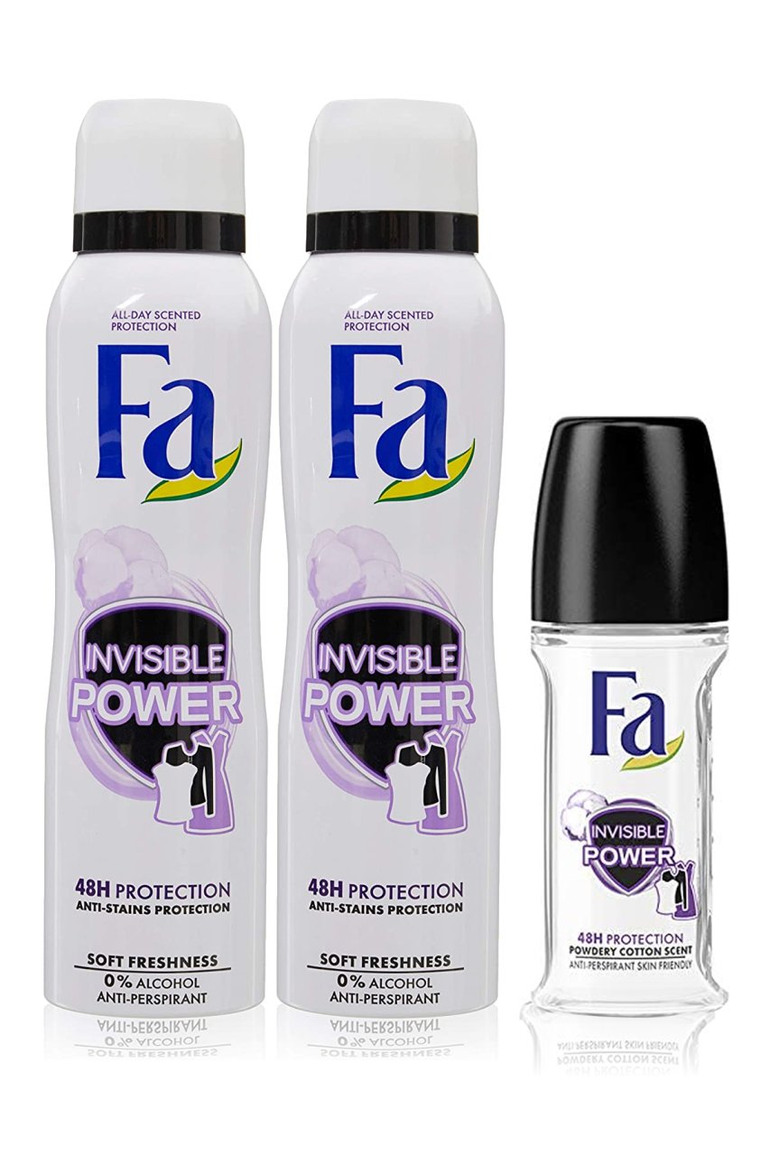 Fa Deodorant İnvisible Power 150ml x 2 adet+Roll-on İnvisible Power 50ml