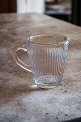 6lı Cam Kulplu Kupa Bardak Kahve Çay Bardağı 170ml