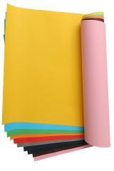 30 Adet 50x70cm Fon Kartonu 10 Renk (3 RULO) Fon Kartonu, El işi Malzemeleri, Okul Seti