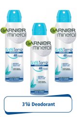 Garnier Deodorant Saf&Temiz 150ml X 3 adet