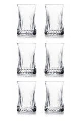 6 Kişilik Cam Çay Bardağı Kristal 6 lı